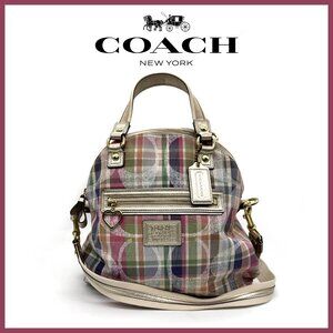 Coach Multicolor Plaid Crossbody Bag